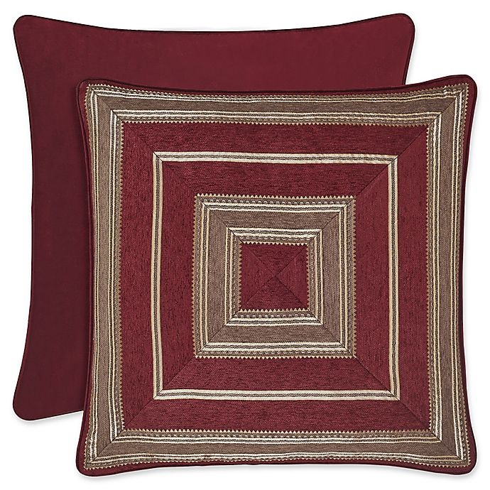 slide 1 of 2, J. Queen New York Crimson European Pillow Sham - Red, 1 ct