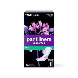 slide 1 of 1, CVS Health Panty Liners, Long, 40 Ct, 1 ct