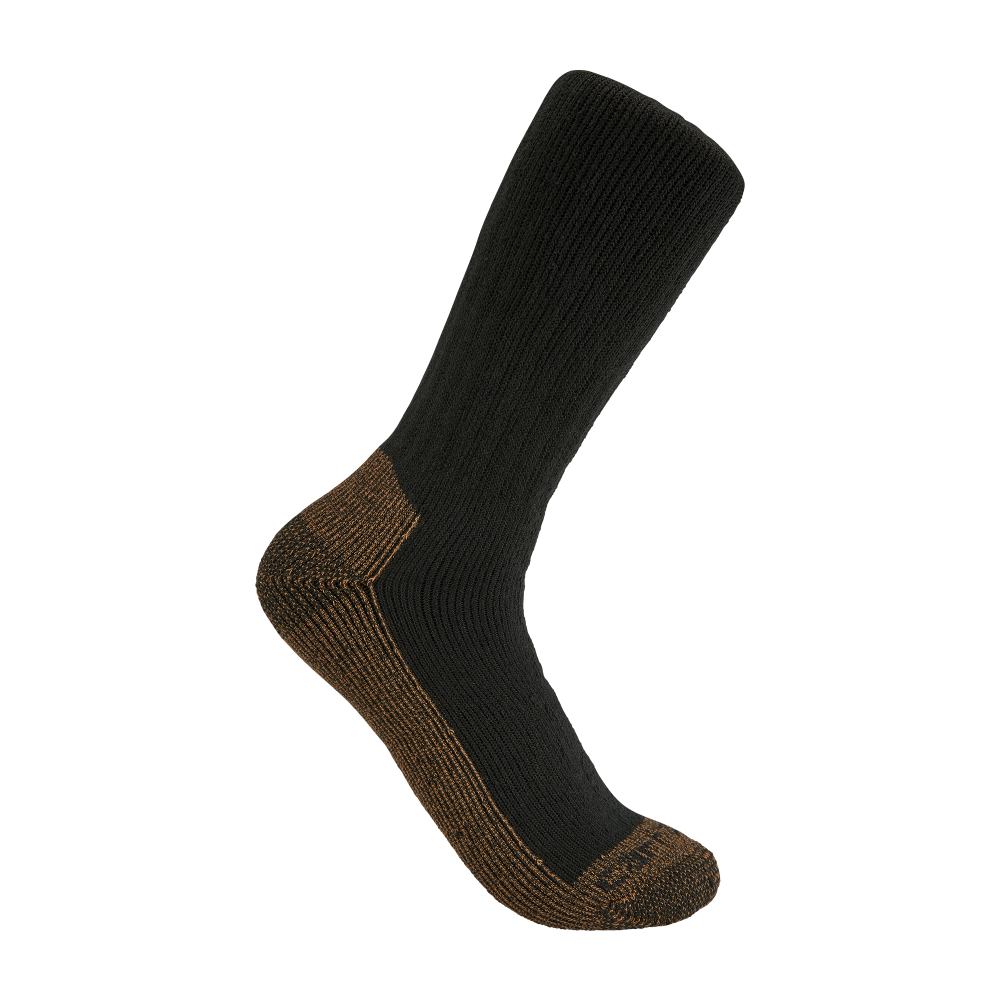 slide 2 of 2, Carhartt® Men's Midweight Large Steel Toe Boot Sock Pack - Black, 2 ct