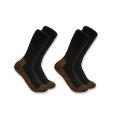 Carhartt® Men's Midweight Large Steel Toe Boot Sock Pack - Black