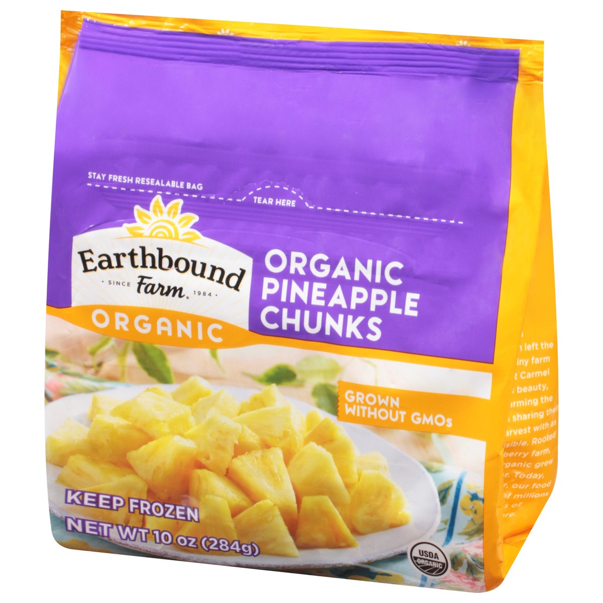 slide 3 of 9, Earthbound Farm Earth Bound Organic Pineapple Chunks, 10 oz