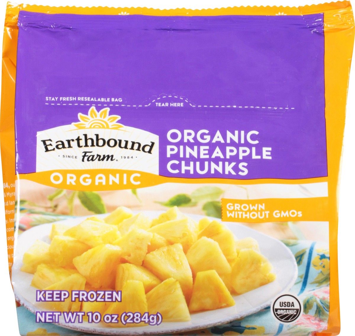 slide 6 of 9, Earthbound Farm Earth Bound Organic Pineapple Chunks, 10 oz