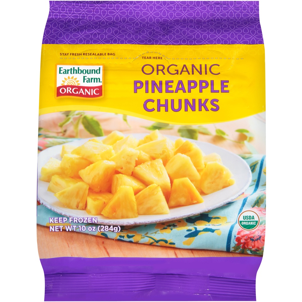 slide 1 of 1, Earthbound Farm Organic Pineapple Chunks, 10 oz
