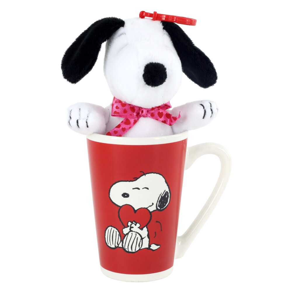 slide 1 of 1, Dandee Snoopy Plush In Heart Mug, 7.5 in
