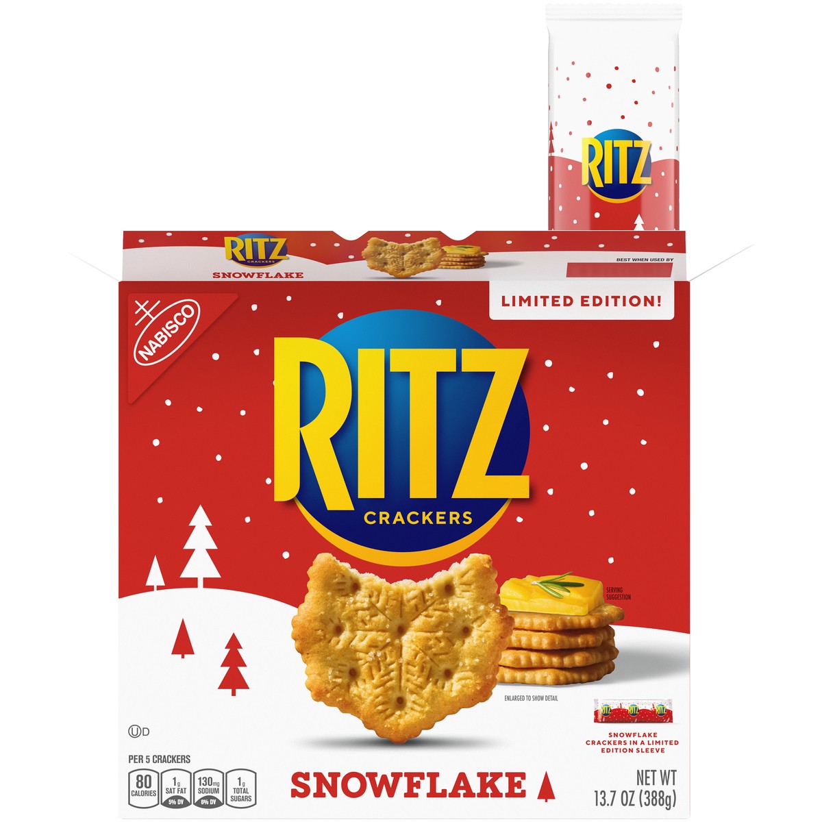 slide 6 of 9, Ritz Nabisco Ritz Limited Edition Snowflake Crackers 13.7 oz. Box, 13.7 oz