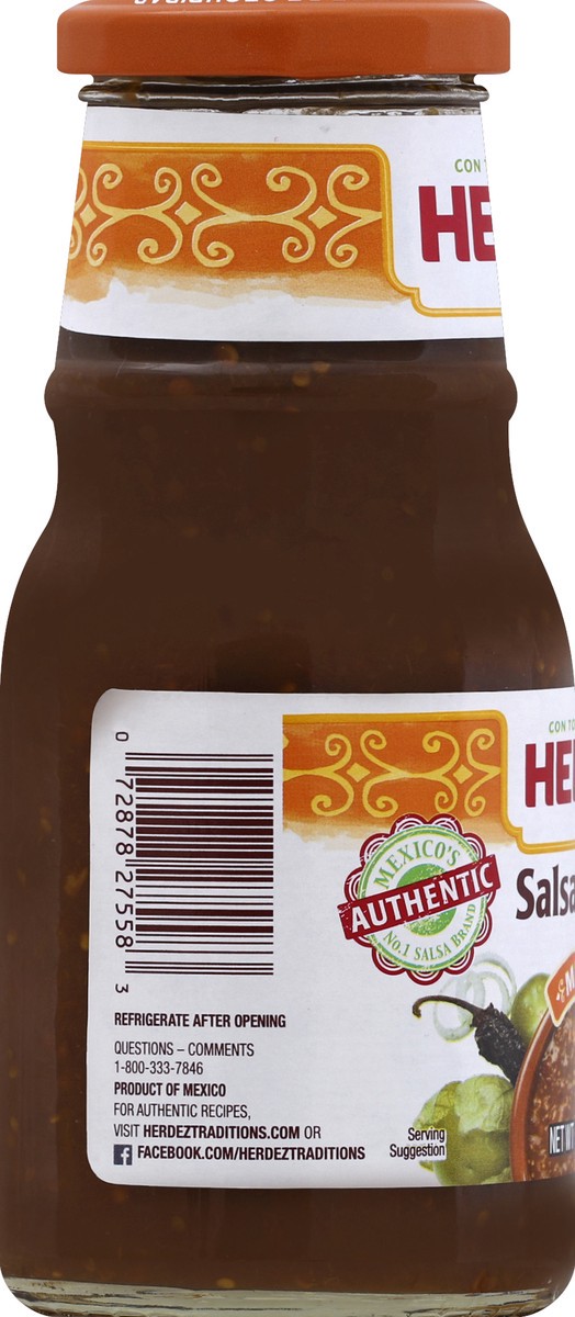 slide 6 of 8, Herdez Salsa Taquera 16 oz, 16 oz