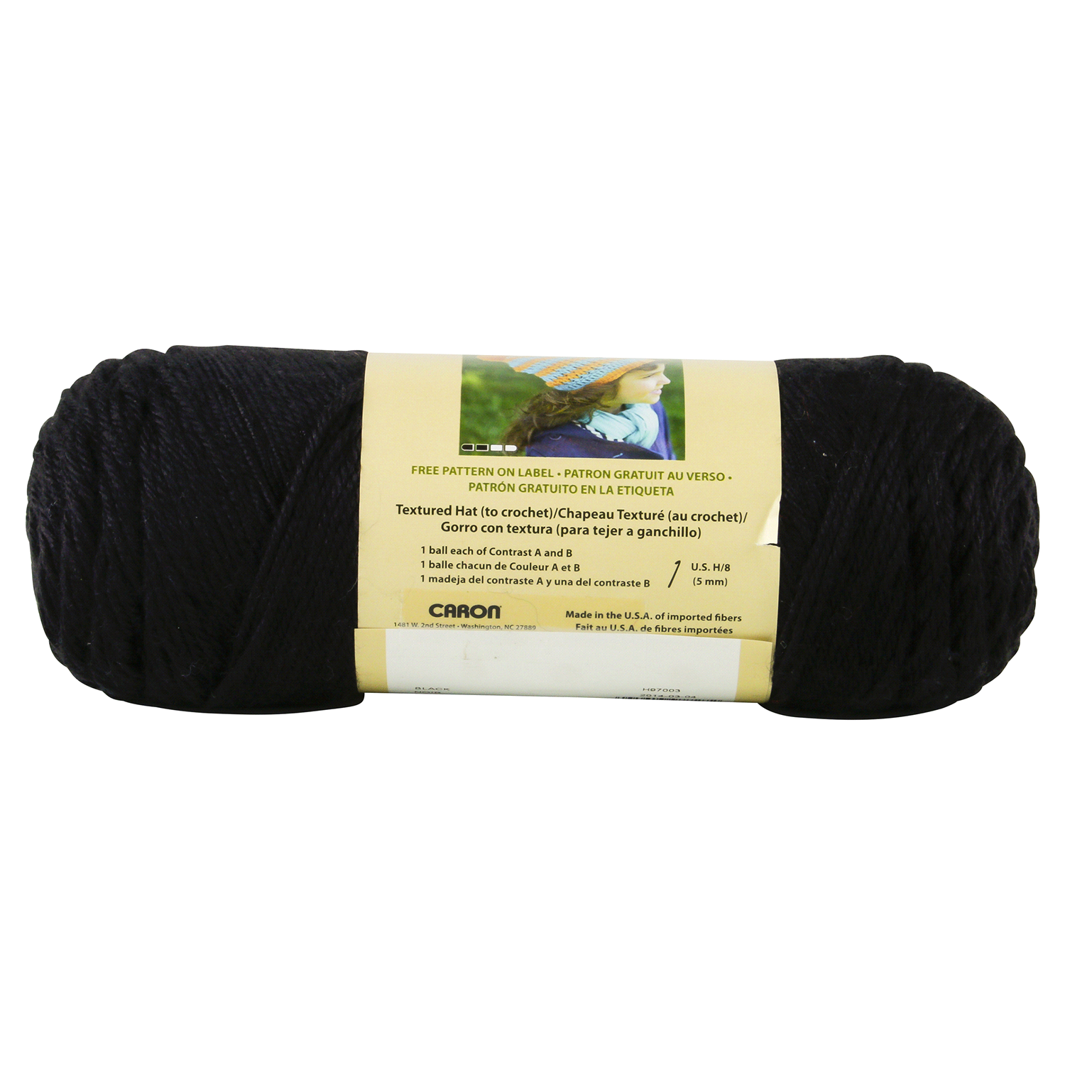 slide 2 of 3, Caron Simply Soft Yarn, Black, 6 oz
