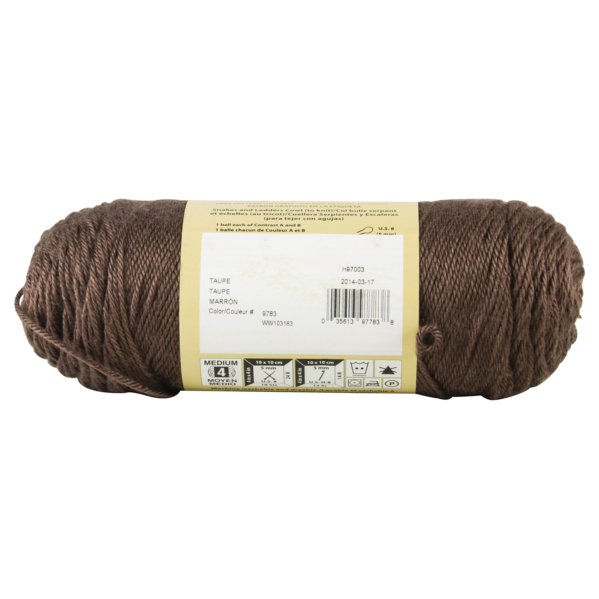 slide 3 of 4, Caron Simply Soft Heathers Yarn, Taupe, 6 oz