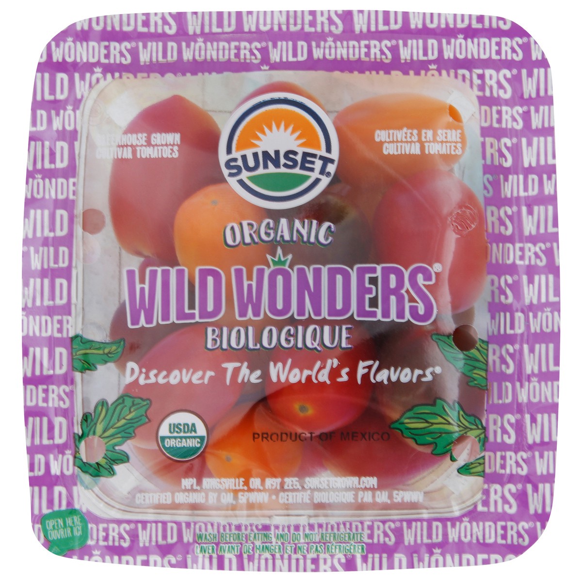slide 3 of 3, SUNSET Wild Wonders Organic Tomatoes 10 oz, 10 oz