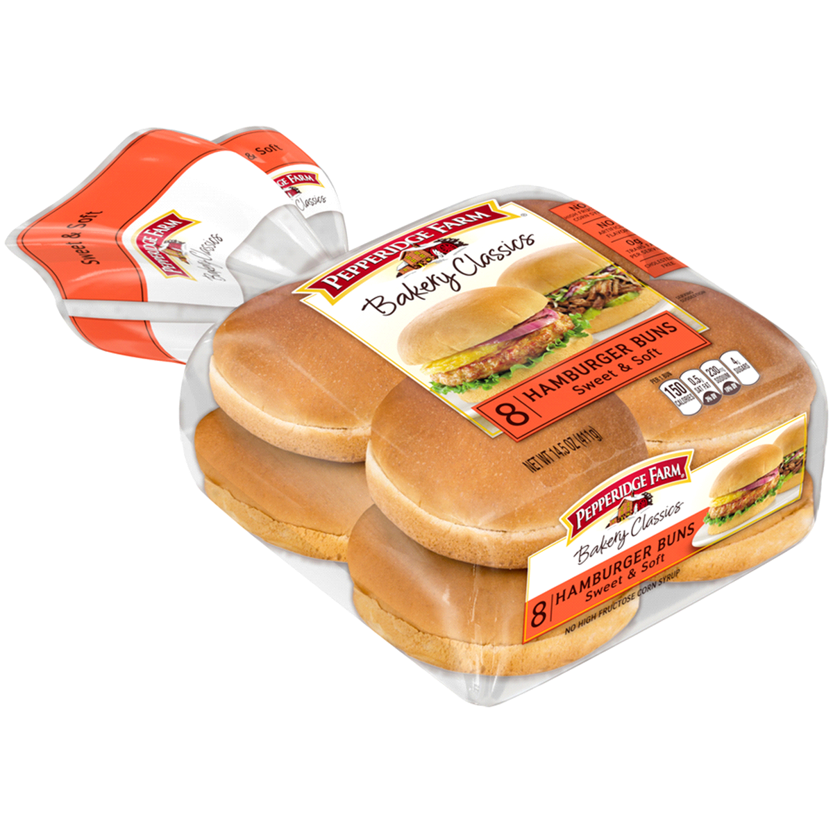 slide 2 of 3, Pepperidge Farm Sweet Hawaiian Hamburger Buns, 8-Pack Bag, 14.5 oz