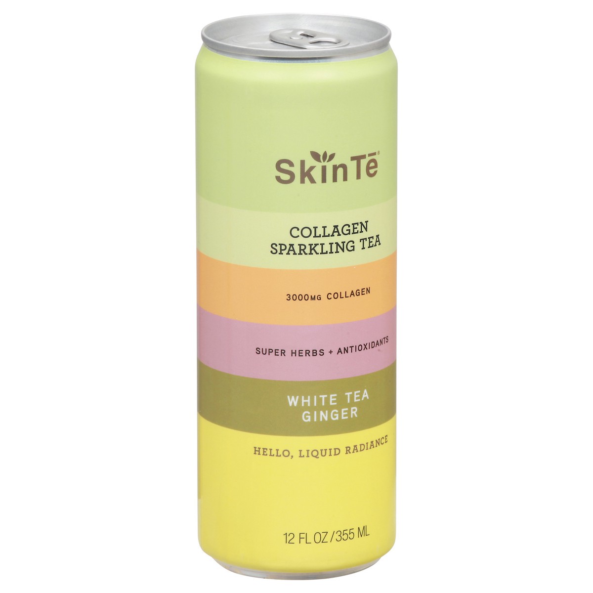 slide 3 of 9, SkinTē White Tea Ginger Collagen Sparkling Tea - 12 fl oz, 12 fl oz