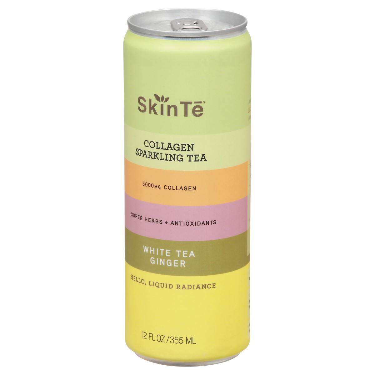 slide 4 of 9, SkinTē White Tea Ginger Collagen Sparkling Tea - 12 fl oz, 12 fl oz