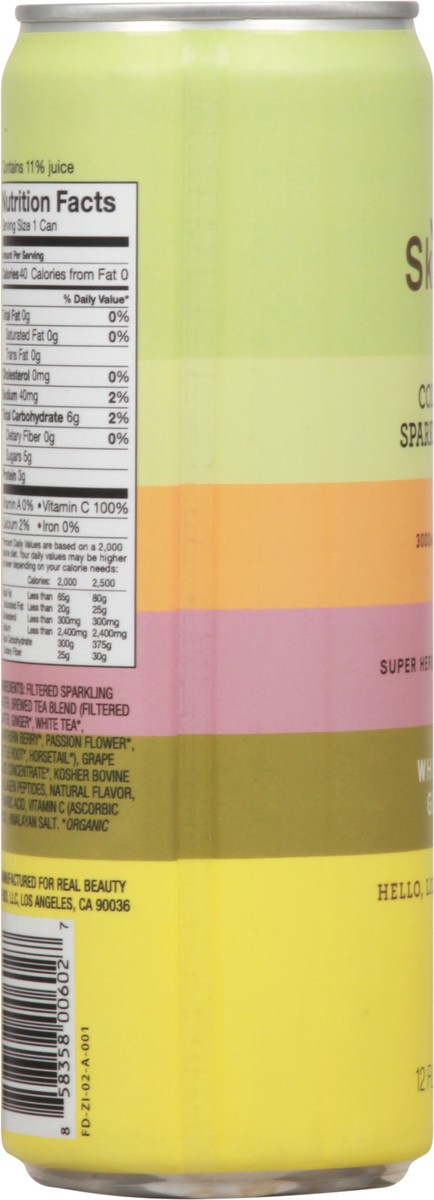 slide 5 of 9, SkinTē White Tea Ginger Collagen Sparkling Tea - 12 fl oz, 12 fl oz