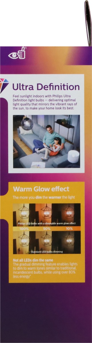 slide 7 of 9, Philips 3.5 Watts Ultra Definition Soft White Warm Glow Effect LED Light Bulbs 3 ea, 3 ct