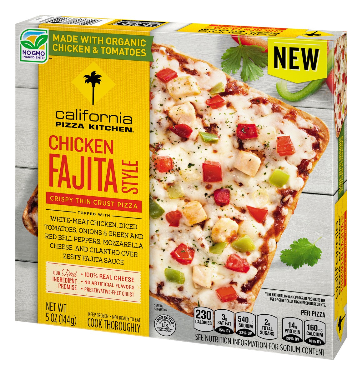 slide 4 of 11, California Pizza Kitchen Chicken Fajita Style Crispy Thin Crust Pizza, 5 oz