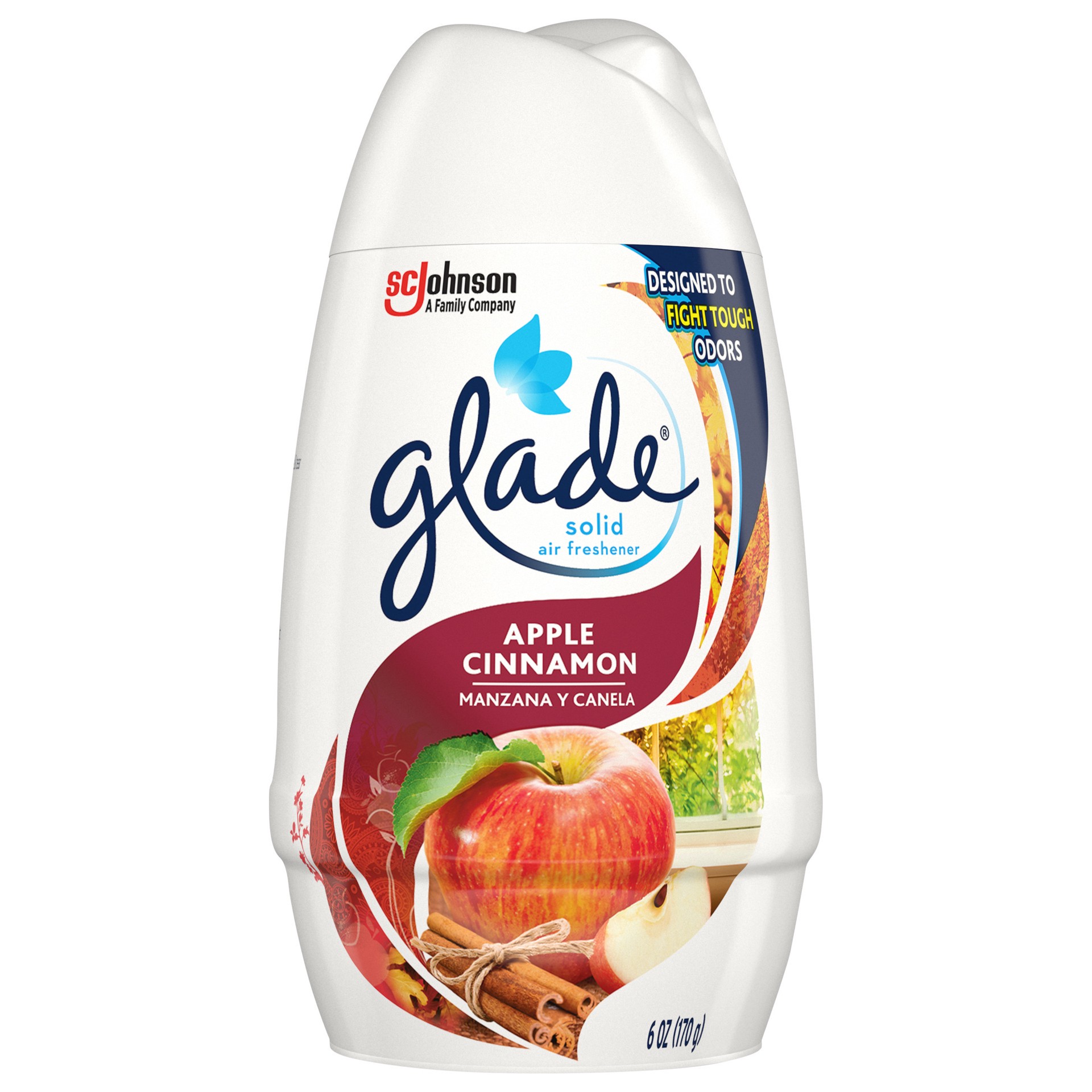 slide 1 of 5, Glade Solid Apple Cinnamon, 6 oz