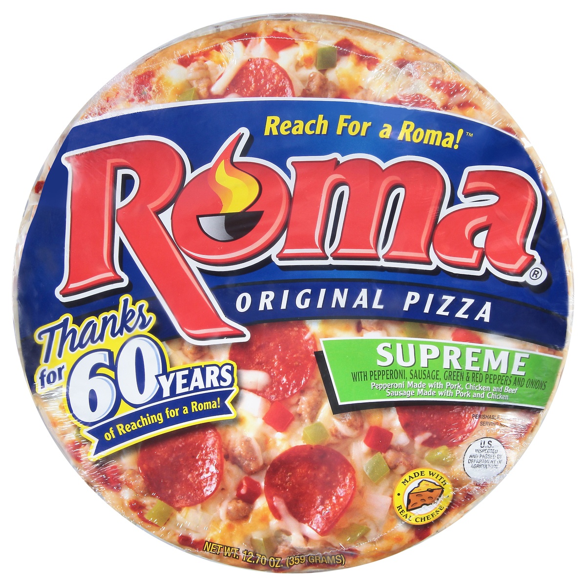 slide 1 of 1, Roma Original Supreme Pizza, 12.7 oz