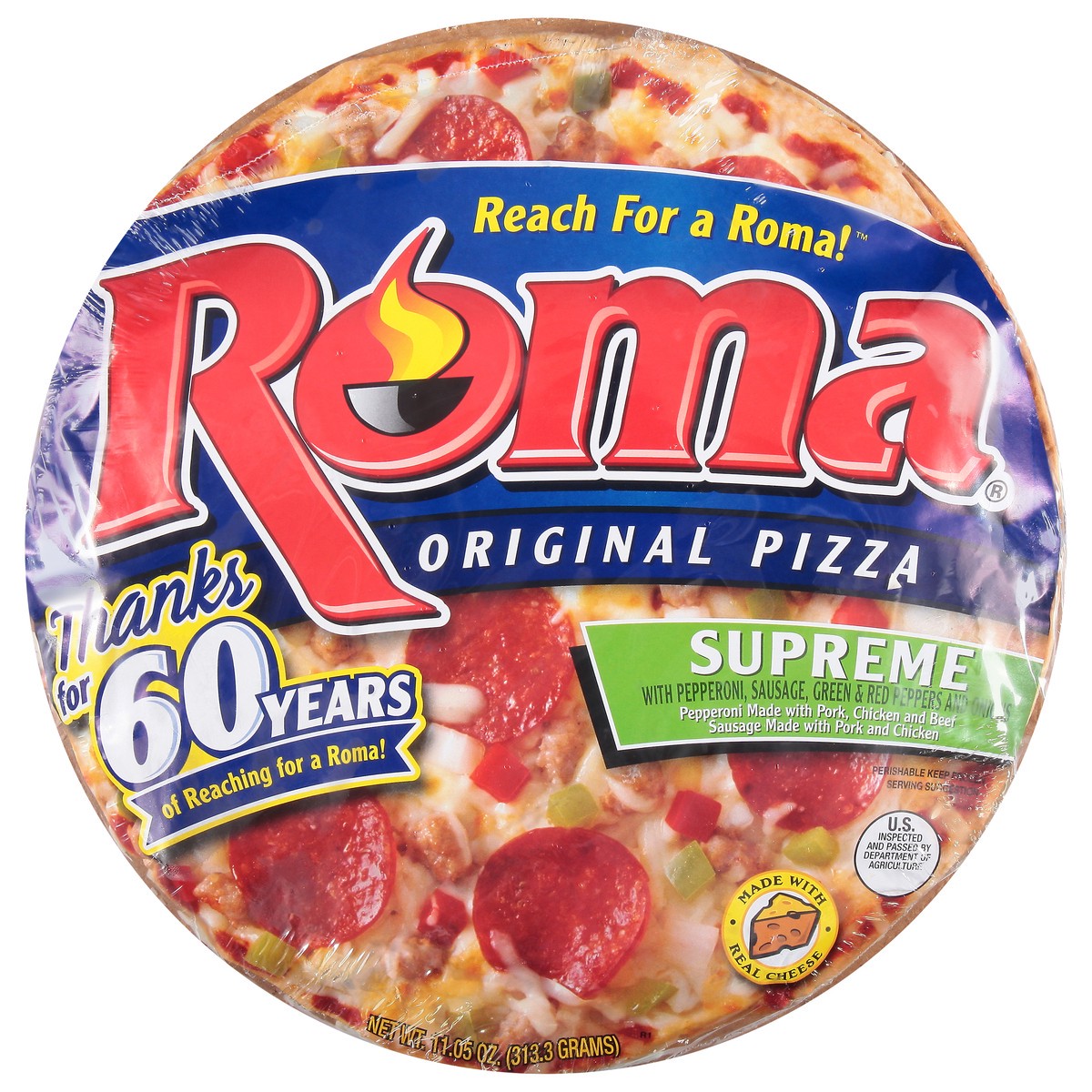 slide 1 of 9, Roma Original Supreme Pizza, 12.7 oz