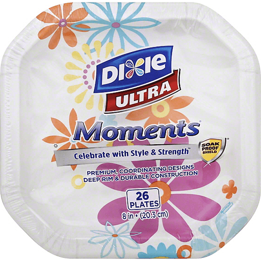 slide 1 of 1, Dixie Ultra Moments Paper Plates, 26 ct; 8 in