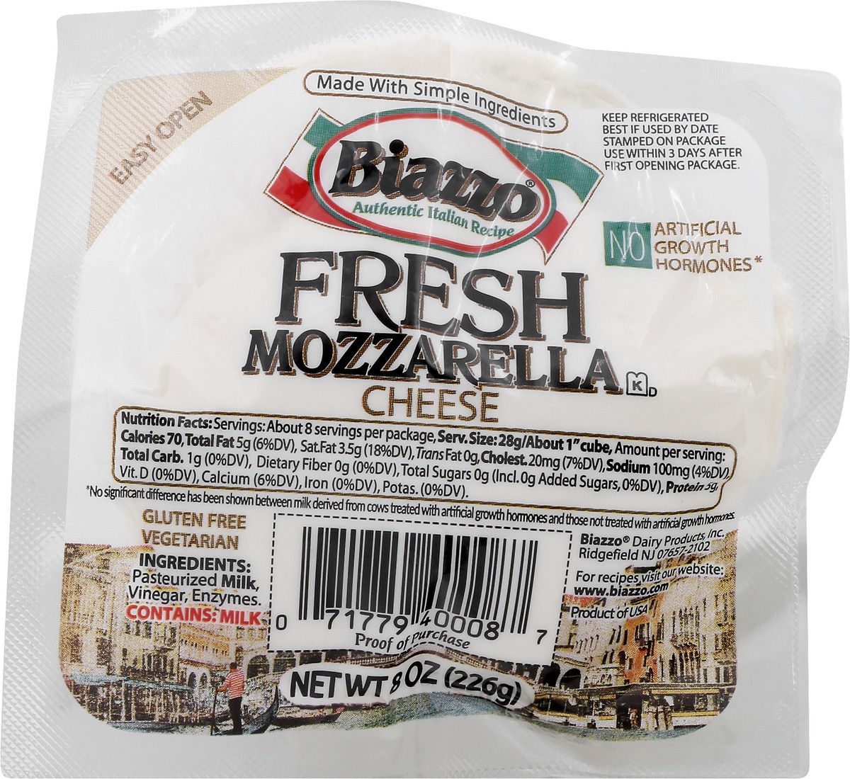slide 7 of 8, Biazzo Fresh Mozzarella, 8 oz