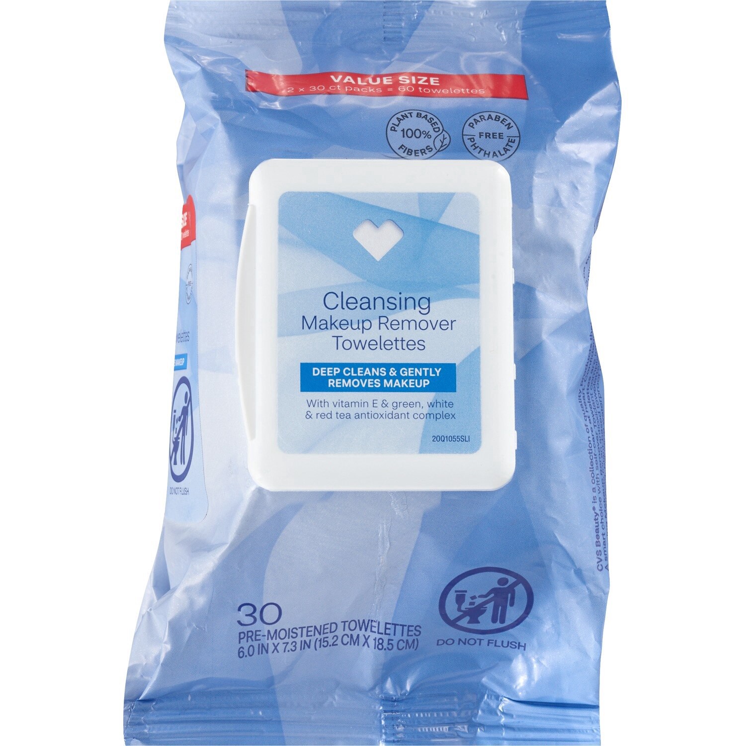 slide 1 of 1, CVS Beauty Cleansing And Makeup Remover Towelettes, 60/Pack, 1 ct
