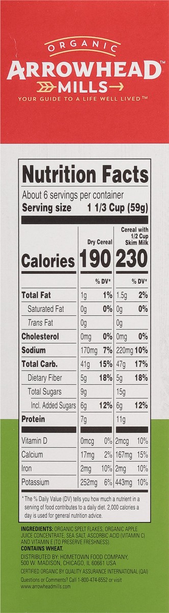 slide 8 of 9, Arrowhead Mills Organic Spelt Flakes 12 oz, 12 oz