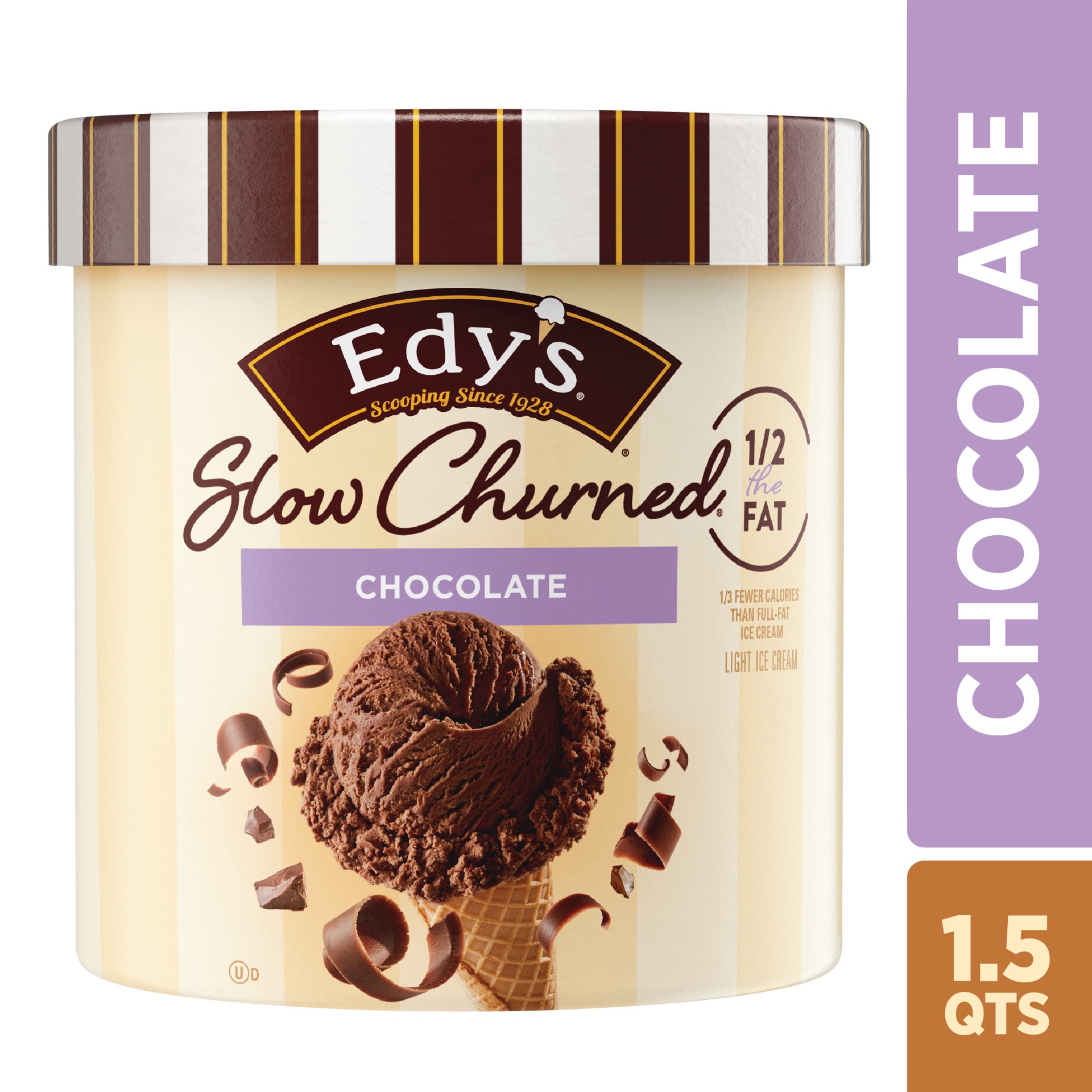 slide 4 of 5, Edy's Slow Churned Chocolate Ice Cream, 1.5 qt