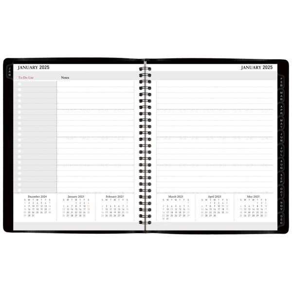 slide 2 of 6, 2025-2026 Office Depot 13-Month Monthly Planner, 7"" X 9"", Black, January To January, Od711100, 1 ct