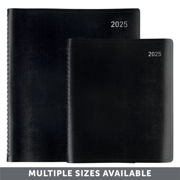 slide 3 of 6, 2025-2026 Office Depot 13-Month Monthly Planner, 7"" X 9"", Black, January To January, Od711100, 1 ct