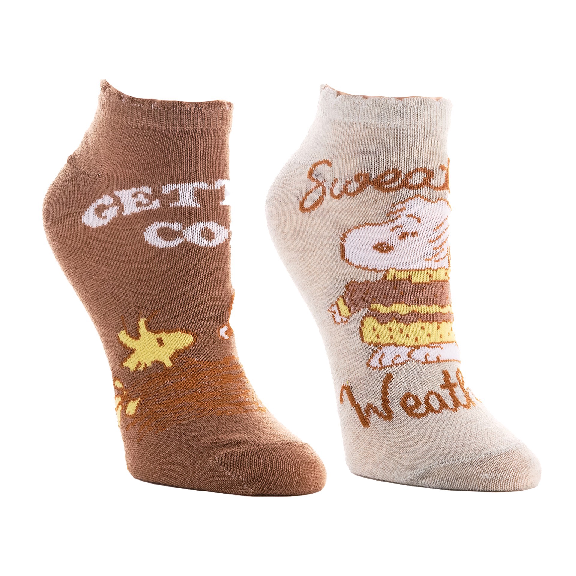 slide 2 of 2, Bioworld Peanuts Cozy 2 Pair Adult Ankle Sock Set, 1 ct