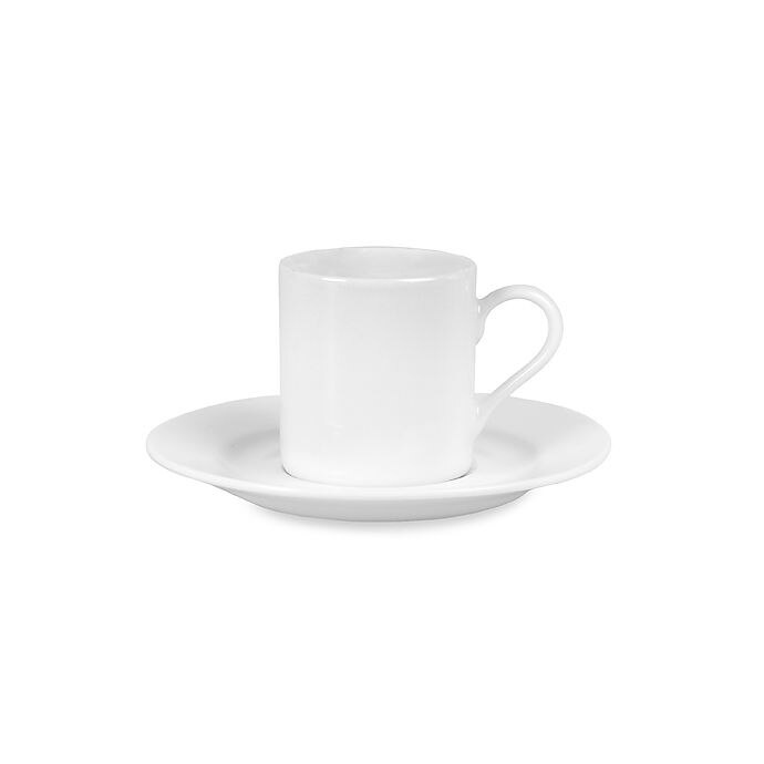 slide 1 of 2, Everyday White by Fitz and Floyd Rim Demitasse Cups and Saucers, 4 ct