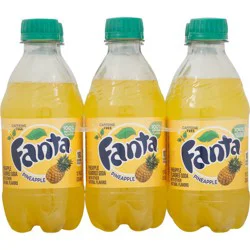 Fanta Pineapple Soda Soft Drink, 12 fl oz Bottles, 6 Pack