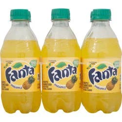 Fanta Pineapple Soda Soft Drink, 12 fl oz Bottles, 6 Pack