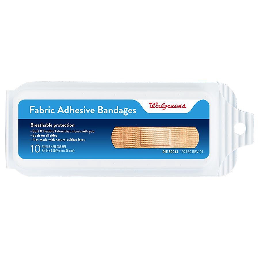 slide 1 of 2, Walgreens Fabric Bandages, 10 ct