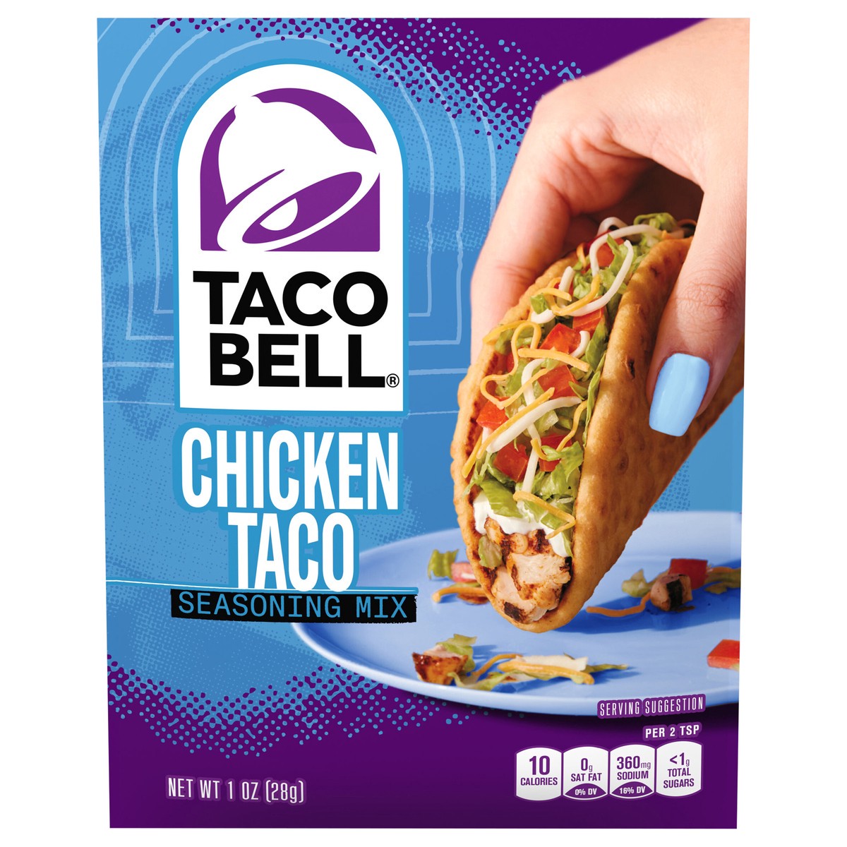 slide 1 of 11, Taco Bell Chicken Taco Seasoning Mix, 1 oz Packet, 1 oz