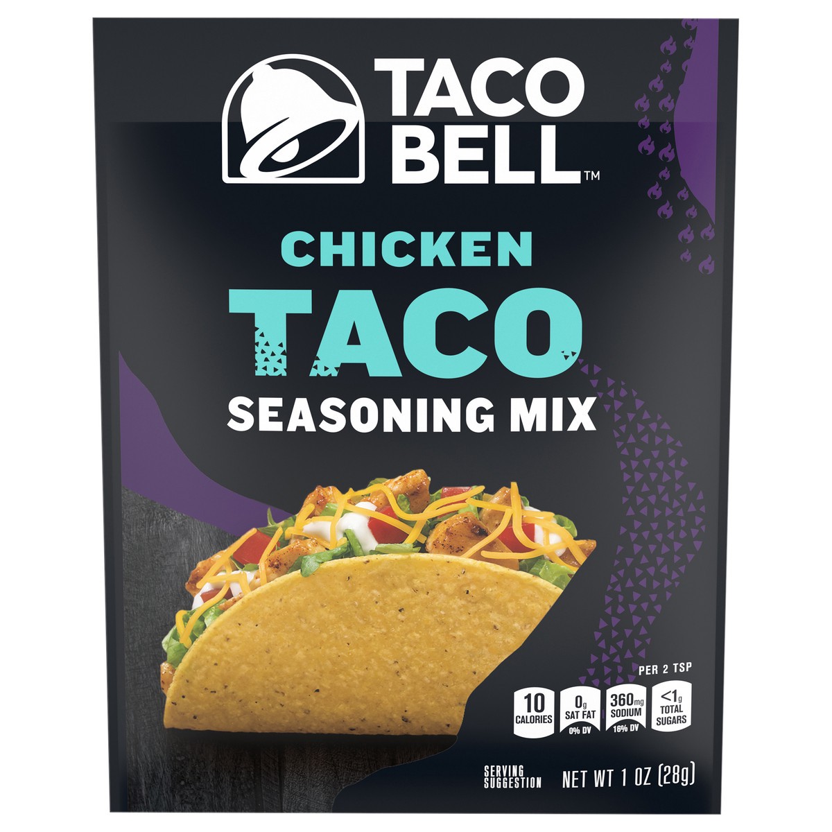 slide 8 of 11, Taco Bell Chicken Taco Seasoning Mix, 1 oz Packet, 1 oz