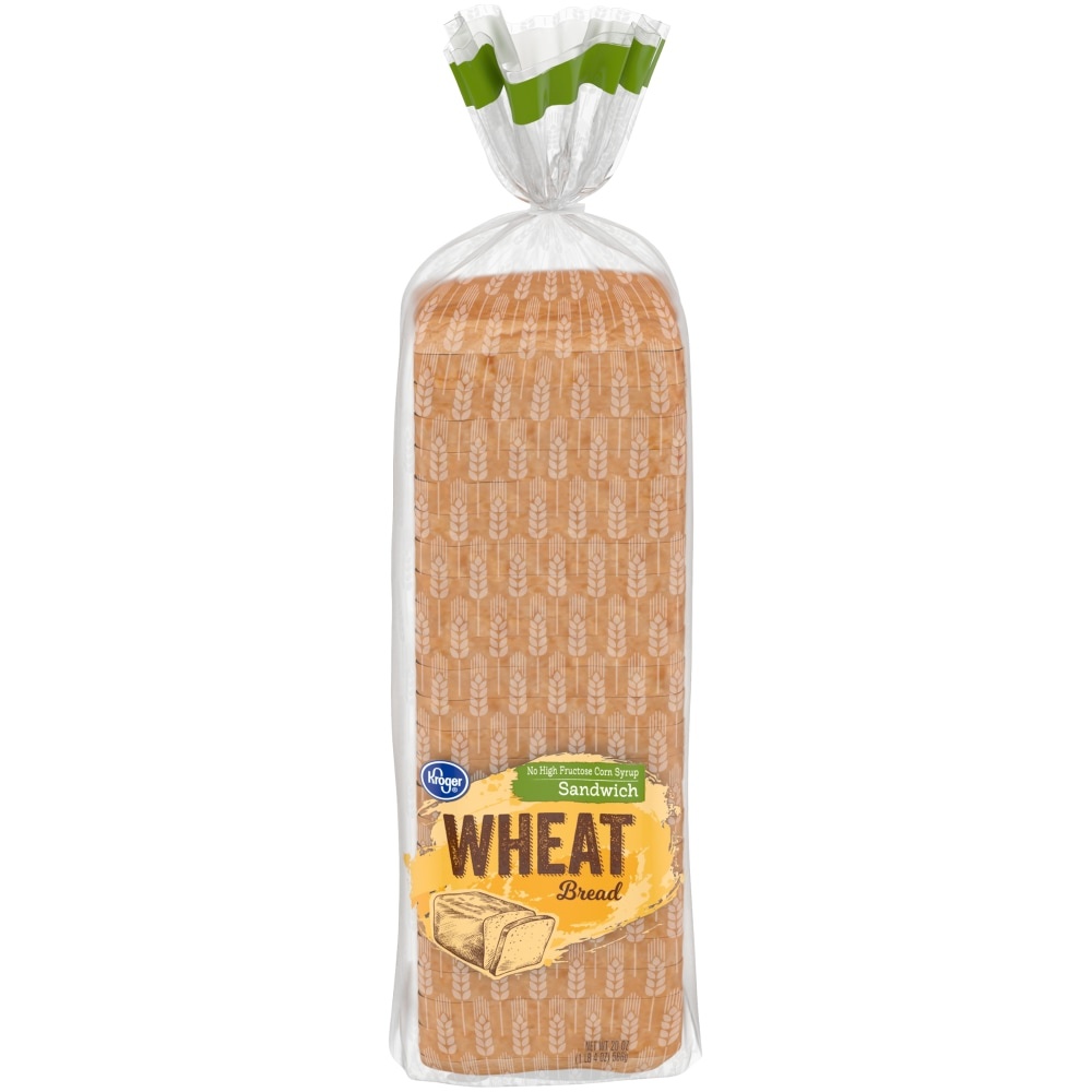 slide 1 of 1, Kroger Wheat Sandwich Bread, 20 oz
