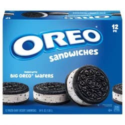 Oreo Frozen Dairy Dessert Sandwiches 12 ea