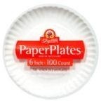 slide 1 of 1, ShopRite 6 In Plate White, 100 ct