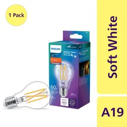 Philips 7.2-Watt A19 Dusk to Dawn LED Light Bulb - Soft White