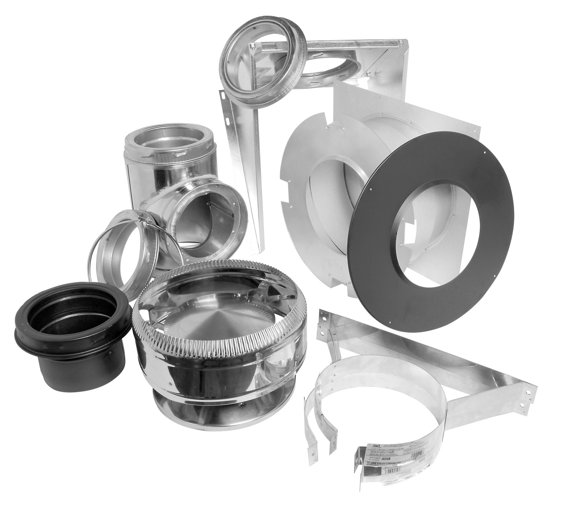 slide 3 of 3, SuperVent 11 -Piece Chimney Pipe Accessory Kit for Wall Support, 1 ct