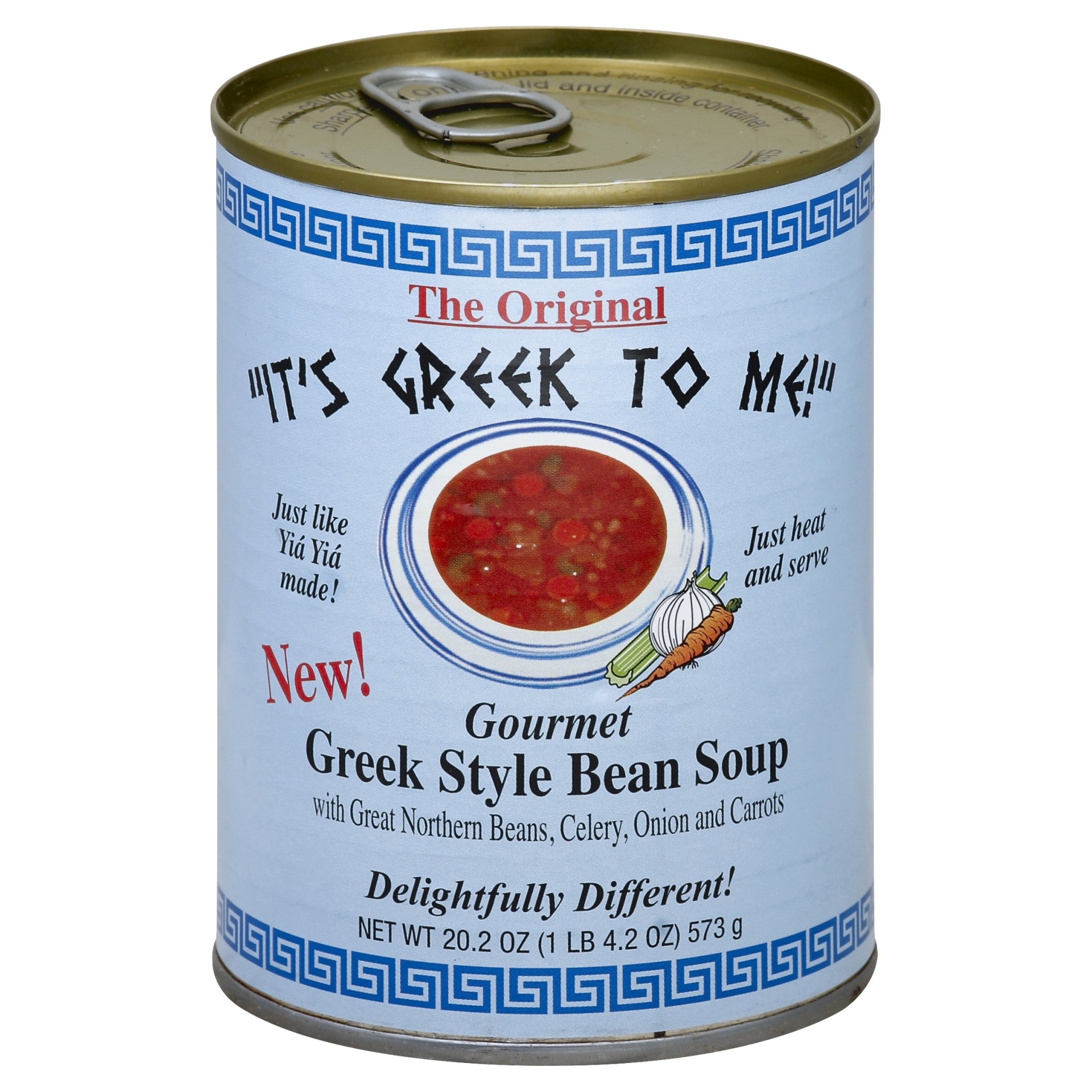 slide 1 of 1, It's Greek To Me Foods Greek Style Bean Soup, 20.2 oz