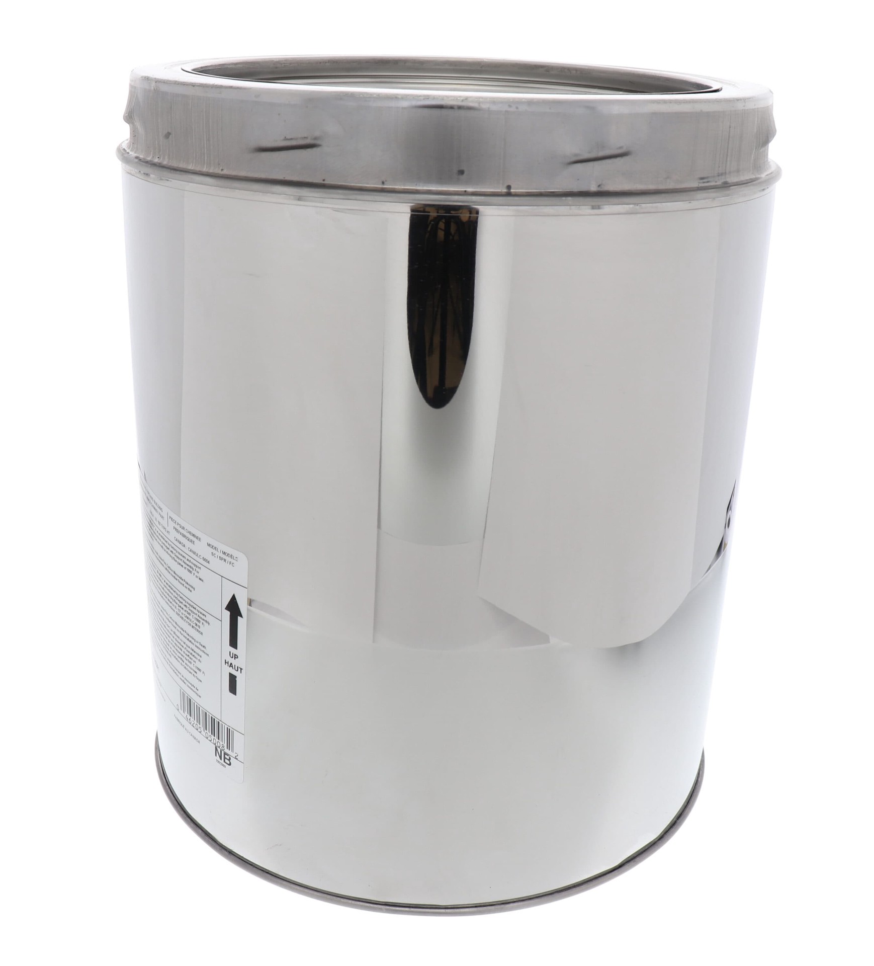 slide 2 of 4, SuperVent 8.0-in x 12.0-in Insulated Double wall Stainless steel Chimney Pipe, 1 ct