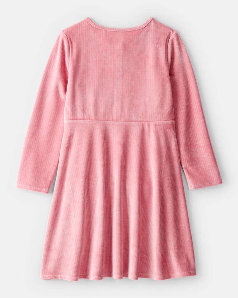 slide 3 of 3, Oshkosh Girls Cozy Rib Dress - Pink Pink 7, 1 ct