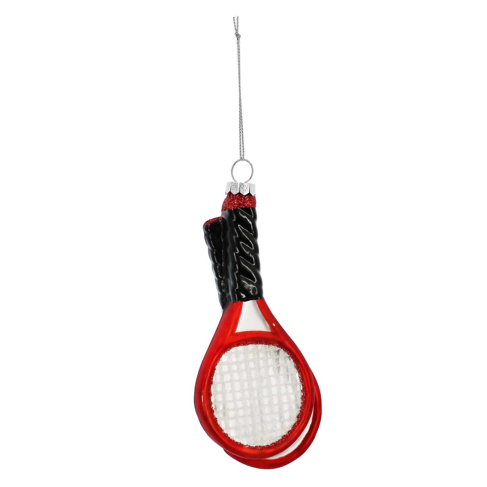 slide 2 of 4, 5.5" Tennis Racquets & Ball Glass Ornament By Ashland, 2.375 in x 1.25 in x 5.5 in