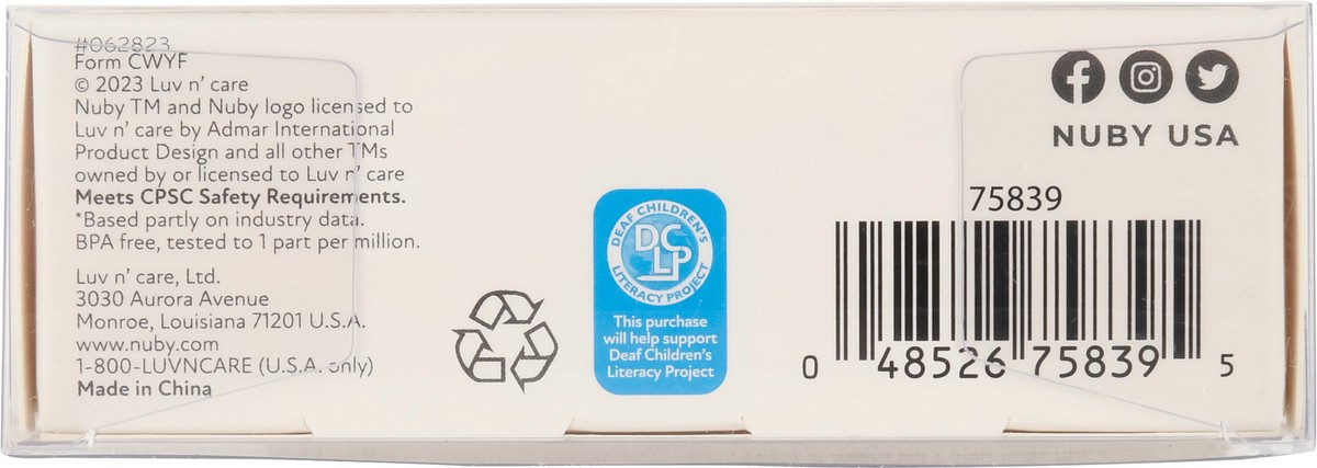 slide 11 of 11, Nuby 3-6m 100% Silicone Teething Mitten 1 ea, 1 ct