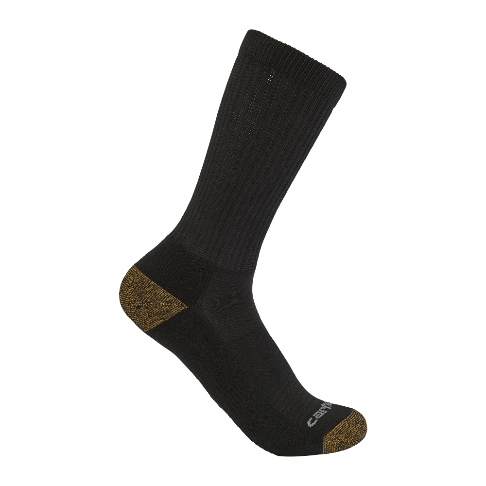 slide 2 of 2, Carhartt® Men's Midweight Large Crew Sock Pack - Black, 6 ct