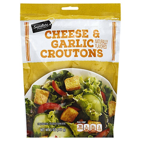 slide 1 of 1, Signature Select Croutons Cheese & Garlic, 5 oz