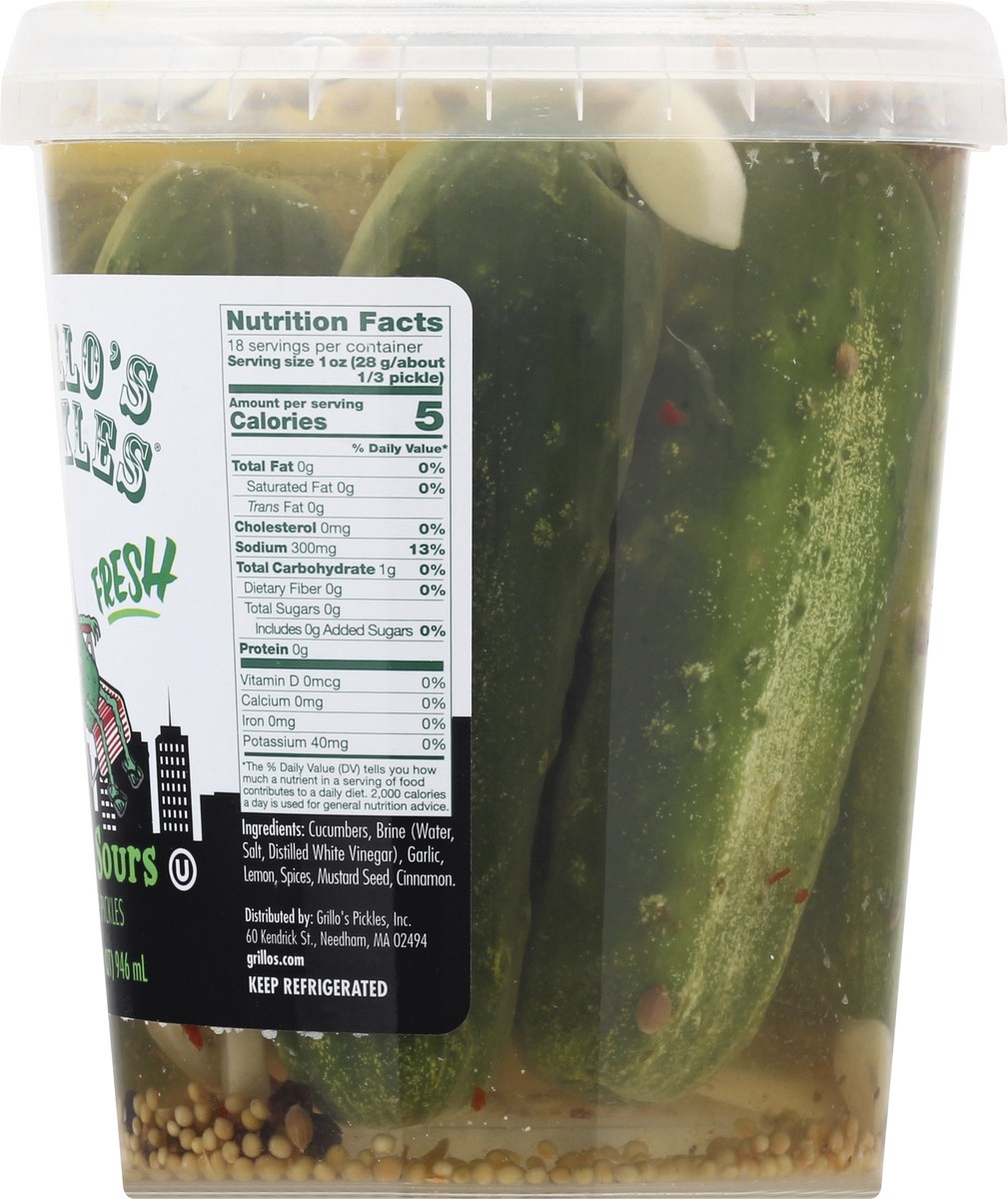 slide 5 of 9, Grillo's Pickles Half Sour Pickles, 32 oz