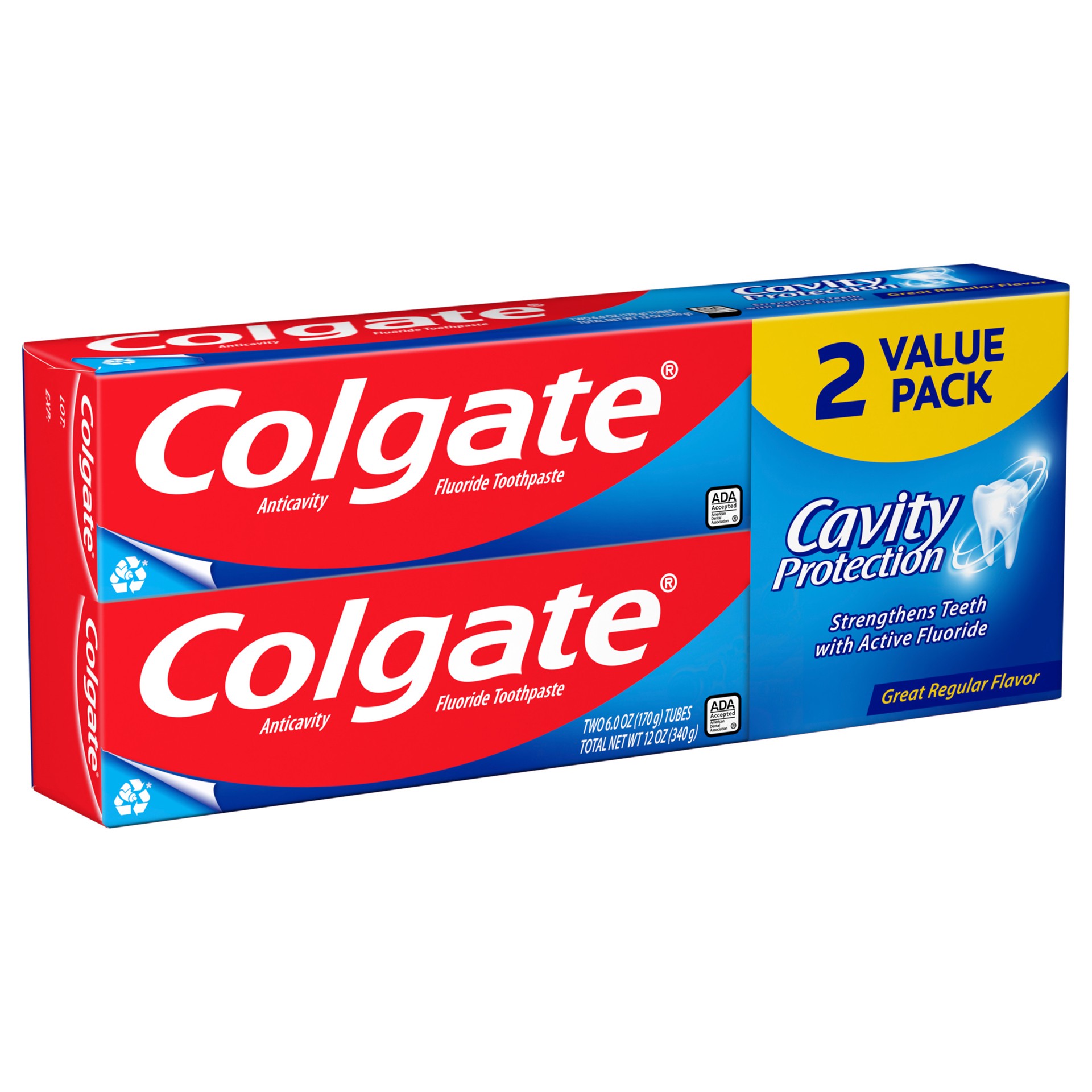 slide 5 of 5, Colgate Great Regular Flavor Twin Pack Toothpaste, 2 ct; 6 oz